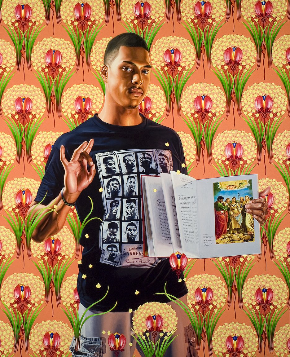 Photo of Kehinde Wiley's artwork titled "St. Nicholas of Myra"